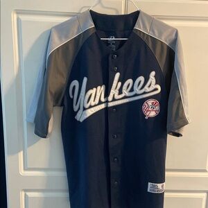 Yankees  Dynasty Navy and Gray Baseball Jersey